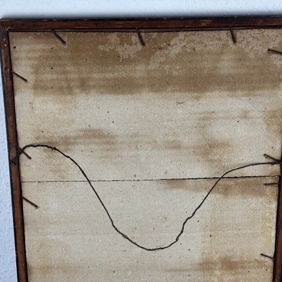 Antique Japanese Landscape Painting Mountain & Boats - Picture 9 of 10